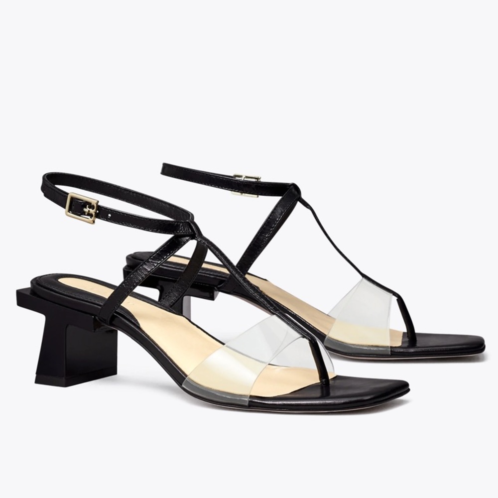 Tory Burch Block T Heel Strappy Sandal